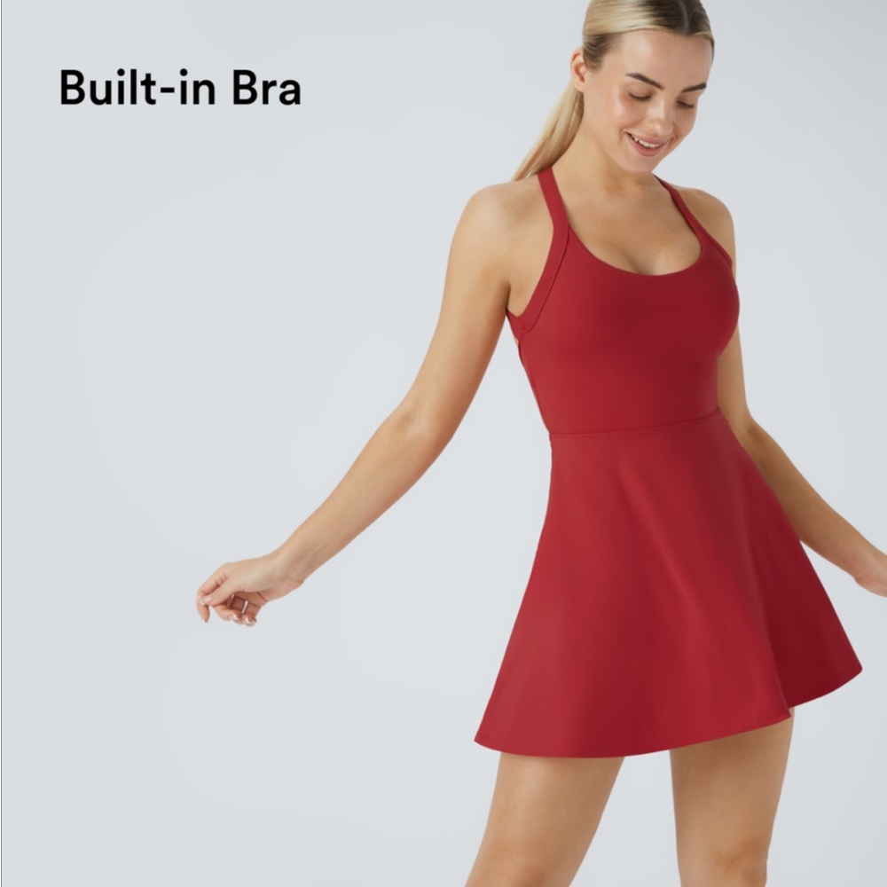 HALARA Red SoftlyZero™ Airy
Backless Twisted Acti… - image 1